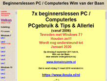 Tablet Screenshot of beginnerslessenpc.nl